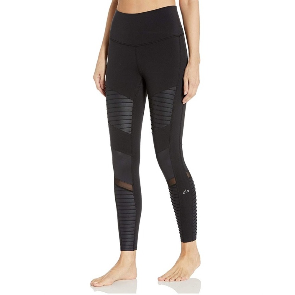 Alo Yoga Black High Waist Moto Leggings size small